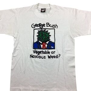Vintage 90s George Bush political satire single stitch T-shirt